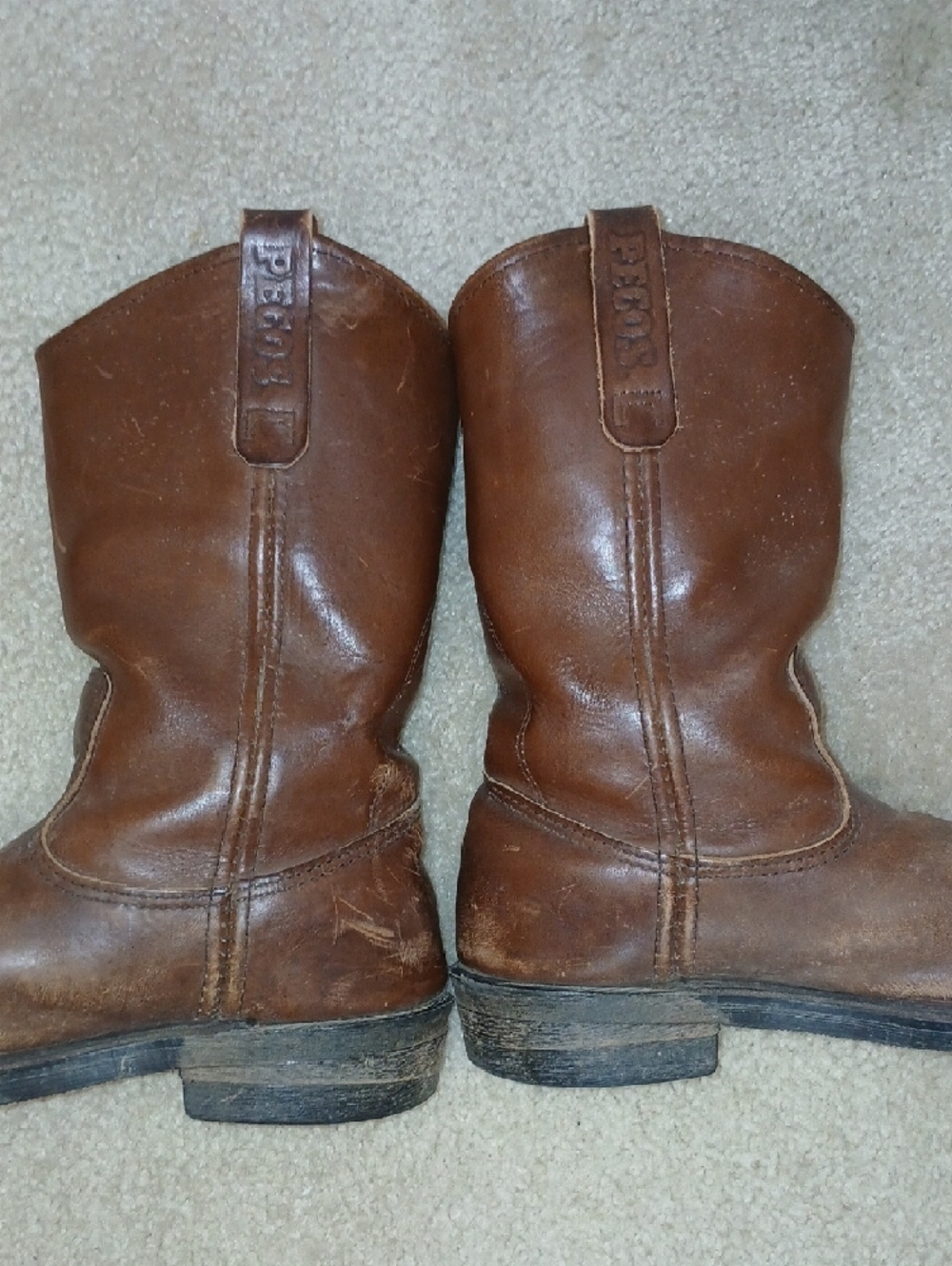 Red Wing Shoes Pecos Brown Leather Pull-On Boots Mens 8.5 D - Picture 4 of 8